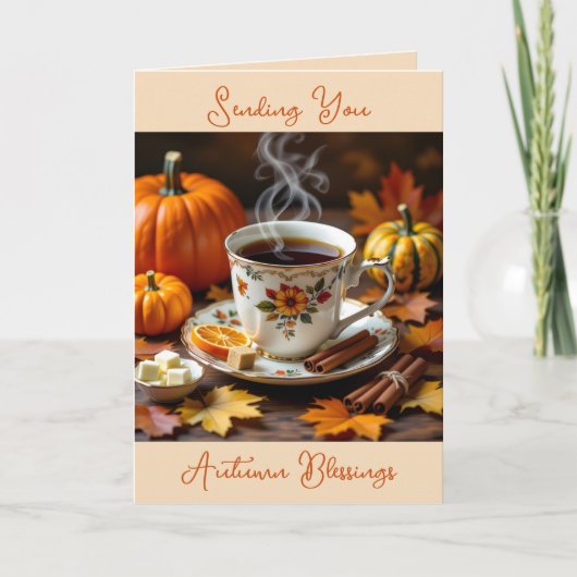 Een zoete herfstzegen kaart (Voorkant)