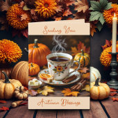 Een zoete herfstzegen kaart