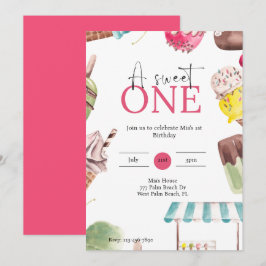 Een zoete ijsje voor de eerste verjaardag kaart