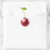 Eén zoete kers ronde sticker (Tas)