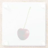 Een zoete kersencoastercna glazen onderzetter (Achterkant)