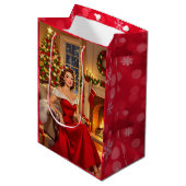 Een zoete kerst uit het verleden  medium cadeauzakje (Voorkant Gekanteld)