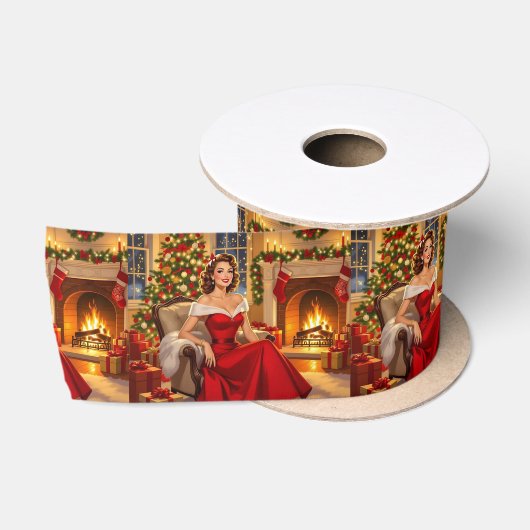 Een zoete kerst uit het verleden satijnen lint (Spoel)