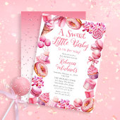 Een zoete kleine baby-candy frame girl baby sprink kaart