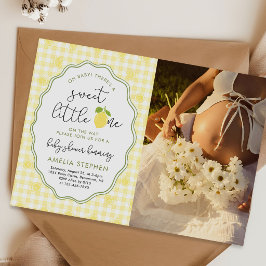 Een zoete kleine citroen citrus baby shower foto kaart