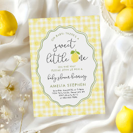 Een zoete kleine citroen citrus baby shower kaart
