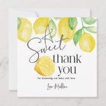 Een zoete kleine, citroentje thema, Baby shower,