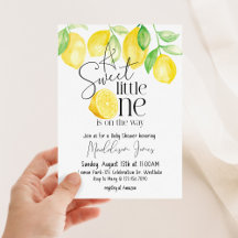Een zoete kleine, citroentje thema, Baby shower,