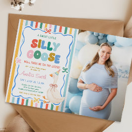 Een zoete kleine domme gans baby shower foto kaart