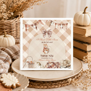 Een Zoete Kleine Eikel Herfst Bos Baby Shower Servet