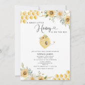 Een zoete kleine honing baby shower uitnodiging (Voorkant)