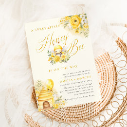 Een zoete kleine honingbij baby shower kaart