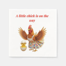 Een zoete kleine kip is op komst baby shower