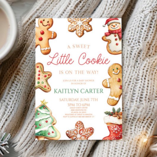 Een zoete kleine koek peperkoek baby shower kaart