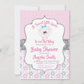 Een zoete kleine Lamb Baby shower uitnodiging (Voorkant)