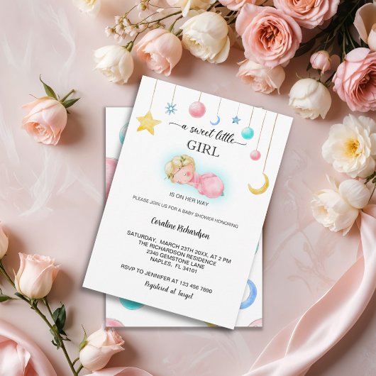 Een zoete kleine meid Baby Shower Kaart
