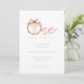 Eén zoete kleine meisje Boog & Hoepel 1e verjaarda Kaart (Staand voorkant)