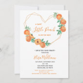 Een zoete kleine peach is onderweg naar het Baby s Kaart (Voorkant)