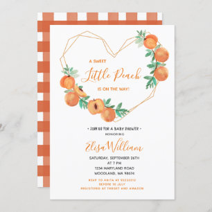 Een zoete kleine peach is onderweg naar het Baby s Kaart