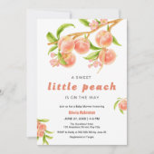 Een zoete kleine perzik babyshower kaart (Voorkant)