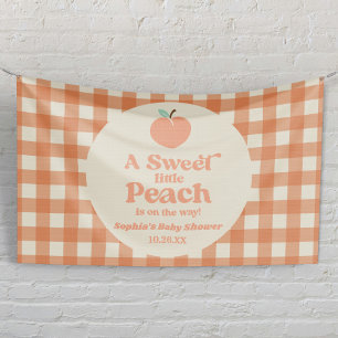 Een zoete kleine perzik fruit roze oranje babyshow spandoek