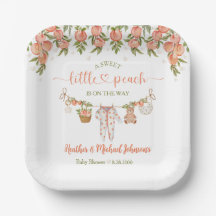 Een zoete kleine perzik waslijn baby shower