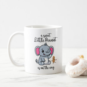 Een zoete kleine pinda onderweg Nieuwe baby cool Koffiemok