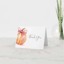 Een Zoete Kleine Pompoen Baby Shower Bedankkaart