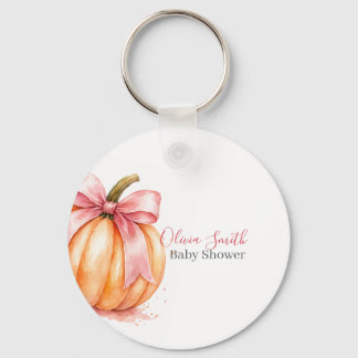 Een Zoete Kleine Pompoen Baby Shower Sleutelhanger