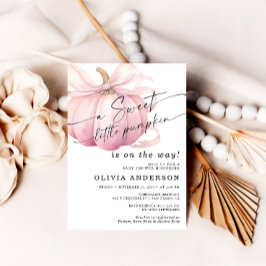 Een zoete kleine pompoen Cute Roze baby shower Kaart