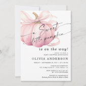 Een zoete kleine pompoen Cute Roze baby shower Kaart (Voorkant)