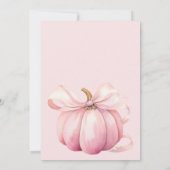 Een zoete kleine pompoen Cute Roze baby shower Kaart (Achterkant)