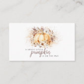 Een zoete kleine pompoen neutrale luier Raffle Informatiekaartje (Achterkant)