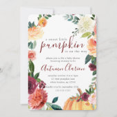 Een zoete kleine pompoenherfst Baby shower Kaart (Voorkant)