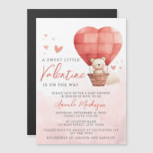 Een zoete kleine valentijn komt eraan Baby Shower Magnetische Uitnodiging (Voorkant / Achterkant)