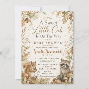 Een zoete kleine welp houten baby shower kaart