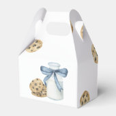 Een zoete koekje en melk eerste verjaardag bedankdoosjes (Achterkant)