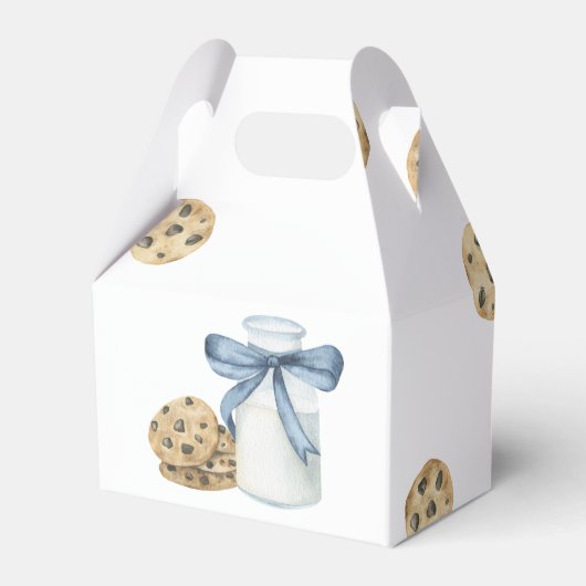 Een zoete koekje en melk eerste verjaardag bedankdoosjes (Achterkant)