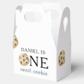 Een zoete koekje en melk eerste verjaardag bedankdoosjes (Geopend)