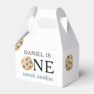 Een zoete koekje en melk eerste verjaardag bedankdoosjes