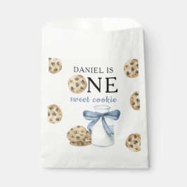 Een zoete koekje en melk eerste verjaardag bedankzakje