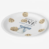 Een zoete koekje en melk eerste verjaardag papieren bordje (Gekanteld)