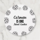 Een zoete koekje en melk verjaardag bedankjes labels (Achterkant)