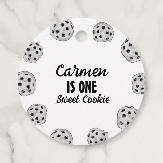 Een zoete koekje en melk verjaardag bedankjes labels (Achterkant)