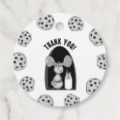 Een zoete koekje en melk verjaardag bedankjes labels (Voorkant)