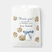 Een zoete koekje en melk verjaardag Dank u Bedankzakje (Voorkant)