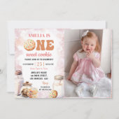 Een zoete melk en koekjes eerste verjaardag foto kaart (Voorkant)