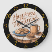 Een zoete ochtend: koekjes en koffie grote klok (Voorkant)