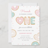 Een zoete op Birthday party nodigroze uit Kaart (Voorkant)