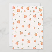 Eén zoete peach eerste verjaardag kaart (Achterkant)